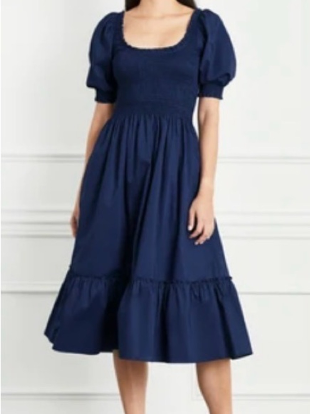 Hill House Home Navy Louisa Midi Dress Small